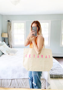 GETAWAY oversized canvas tote