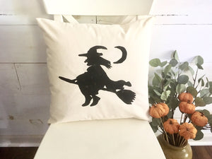 Hand painted Witch throw pillow cover