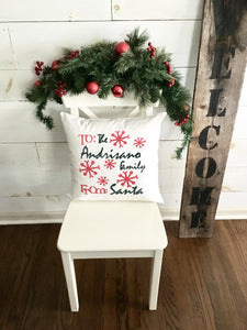 Personalized Christmas Pillow Cover | Christmas pillow | holiday decor | Christmas throw pillow cover | Holiday throw pillow | Santa pillow