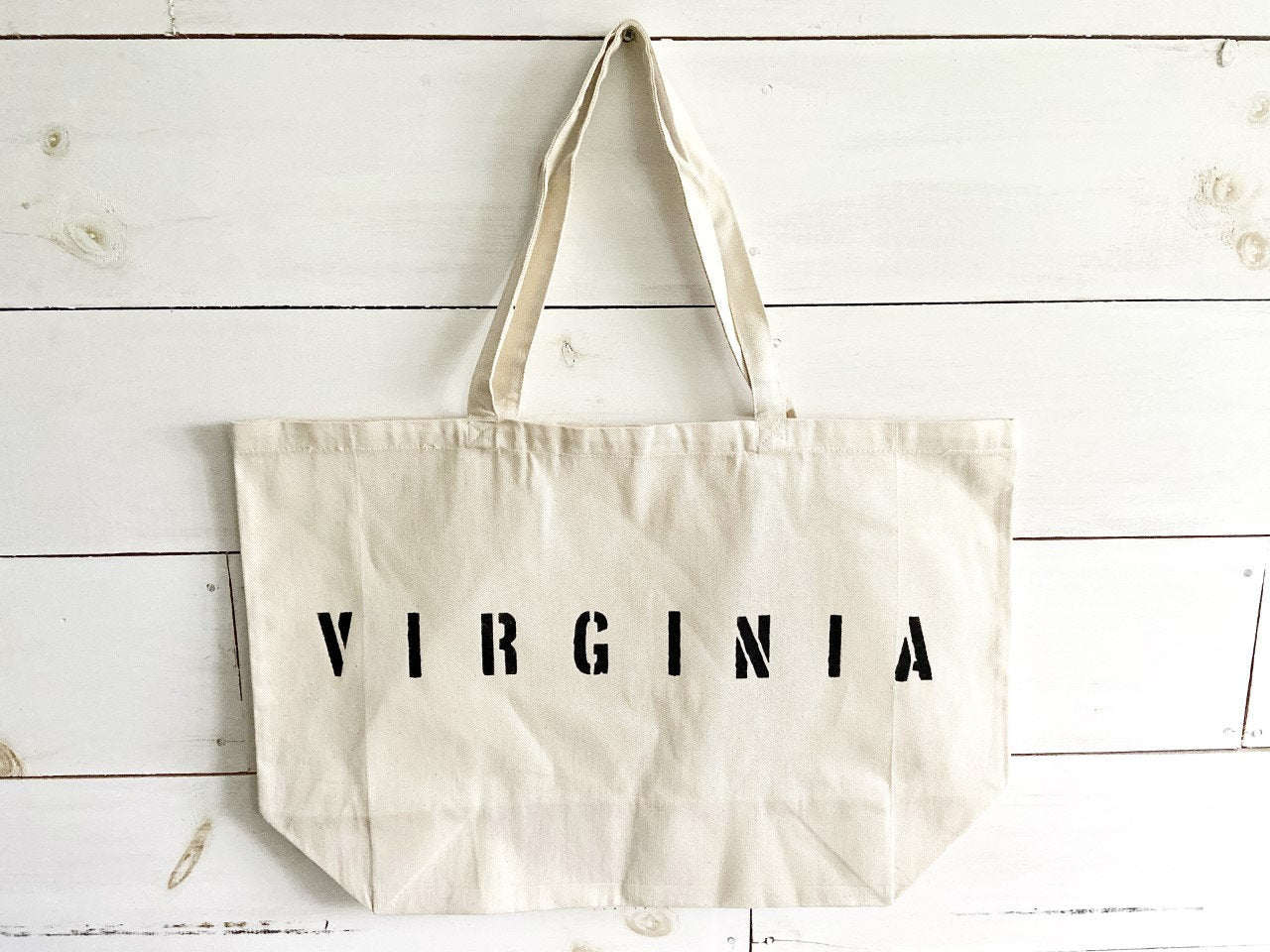 STATE NAME over sized tote bag