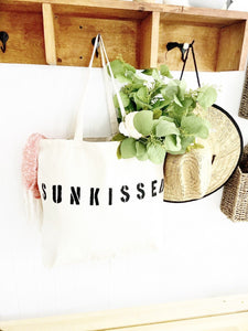 SUNKISSED over sized canvas tote